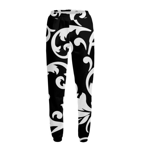 Женские спортивные штаны с изображением Minimalist floral pattern цвета Белый