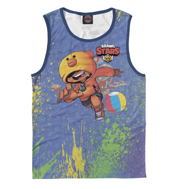 Майка для мальчика с притом Brawl stars цвета Белый Майка для мальчика с изображением Brawl stars цвета Белый