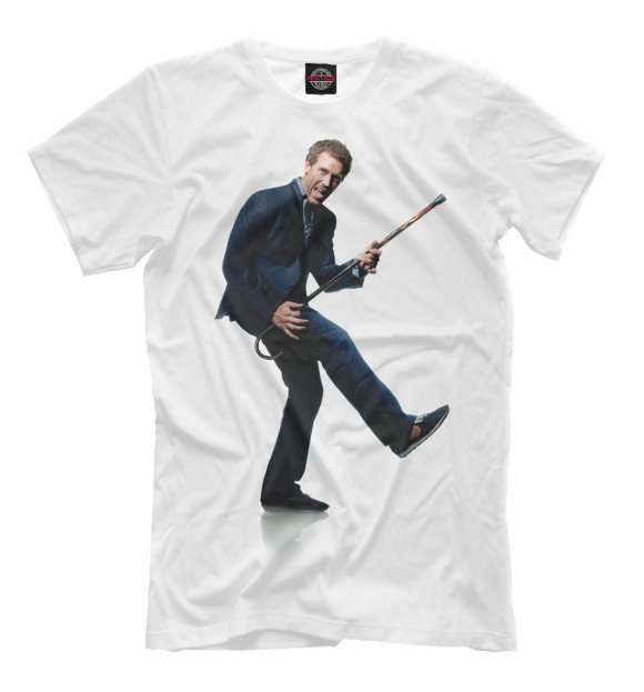 Мужская футболка с изображением Доктор Хаус цвета Белый