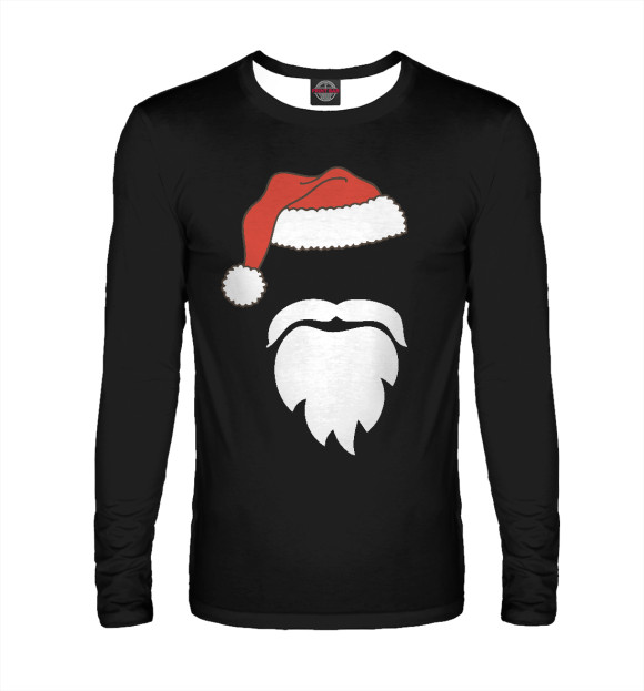 Мужской лонгслив с изображением Новый год цвета Белый