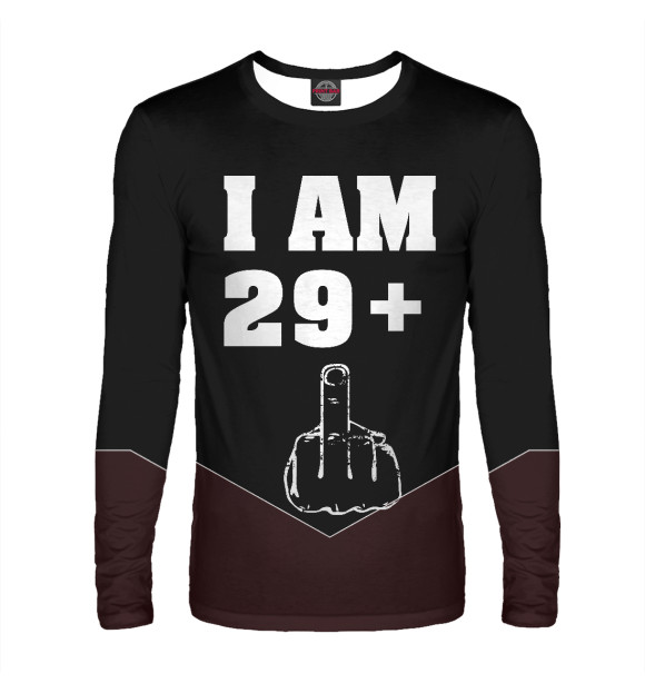 Мужской лонгслив с изображением I am 29 plus 1 funny 30th цвета Белый