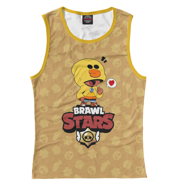 Женская майка с изображением Brawl Stars цвета Белый