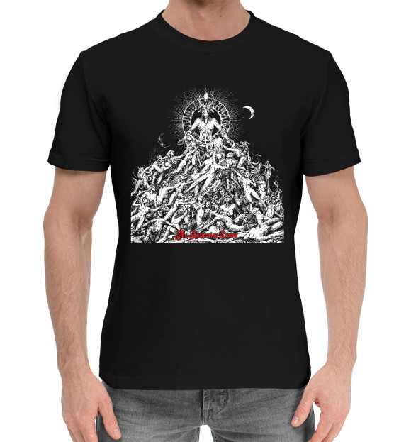 Мужская хлопковая футболка с изображением Archgoat цвета Черный