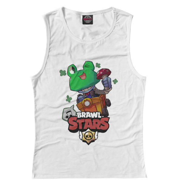 Женская майка с изображением Brawl Stars цвета Белый