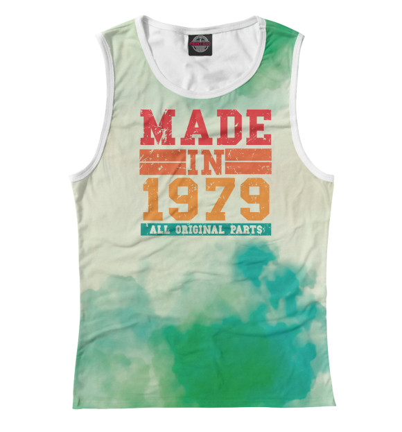 Майка для девочки с изображением Made in 1979 цвета Белый