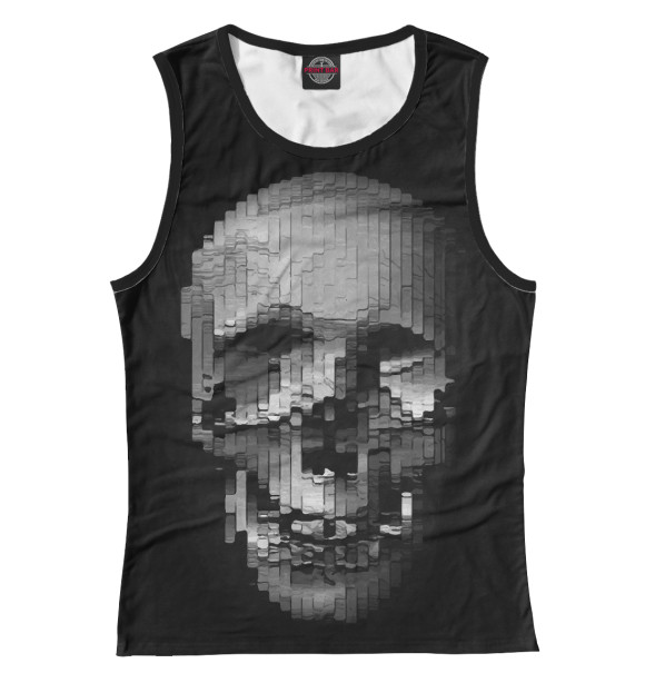 Майка для девочки с изображением Cool skull цвета Белый