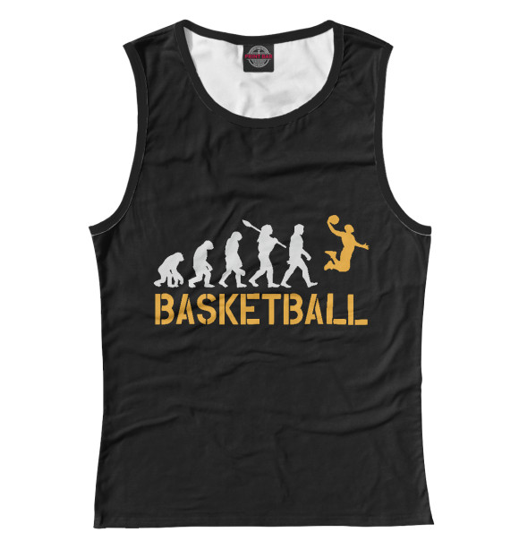Женская майка с изображением Basketball цвета Белый