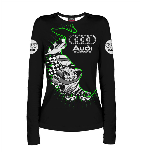 Женский лонгслив с изображением Audi цвета Белый