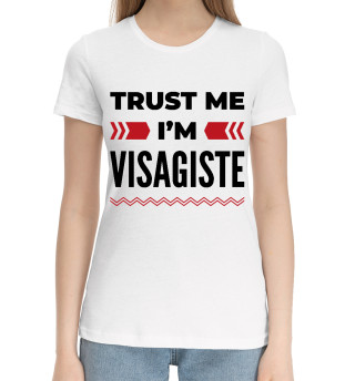 Хлопковая футболка для девочек Trust me - I'm Visagiste