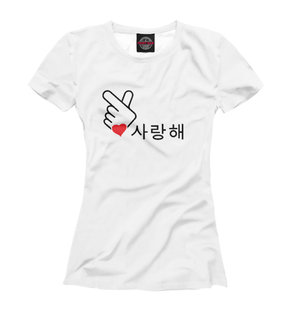 Женская футболка с изображением K-pop music цвета Белый