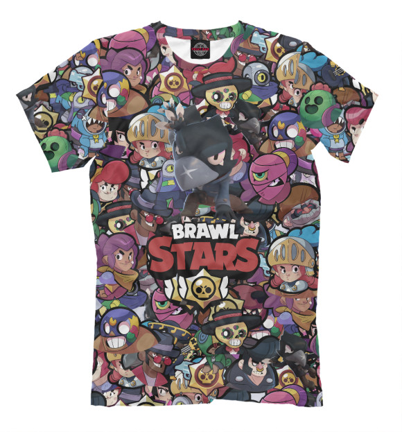 Футболка для мальчиков с изображением Brawl Stars: Crow цвета Белый