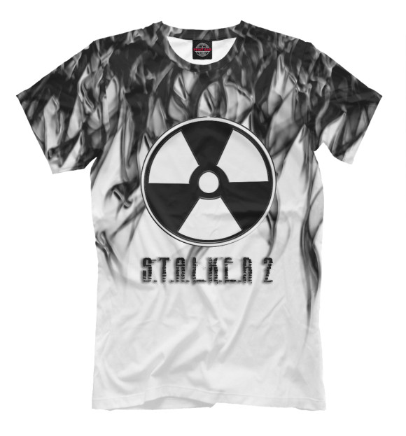 Мужская футболка с изображением Сталкер | Stalker 2 цвета Белый