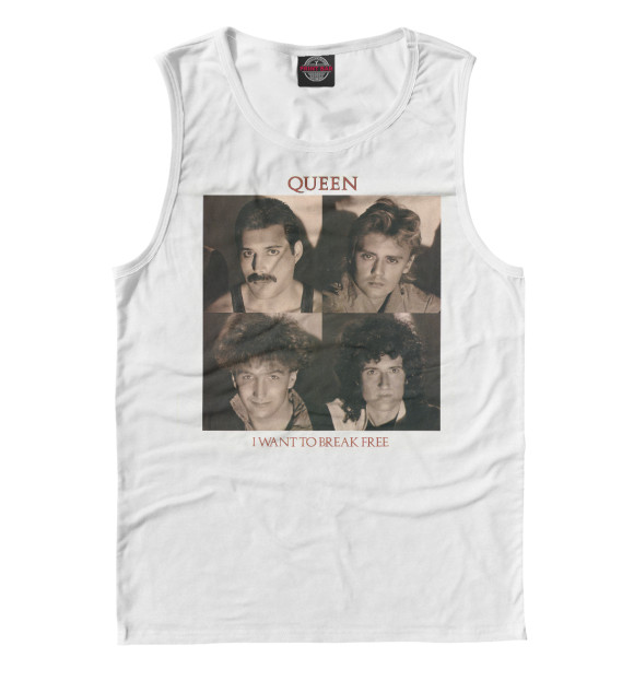 Мужская майка с изображением Queen цвета Белый