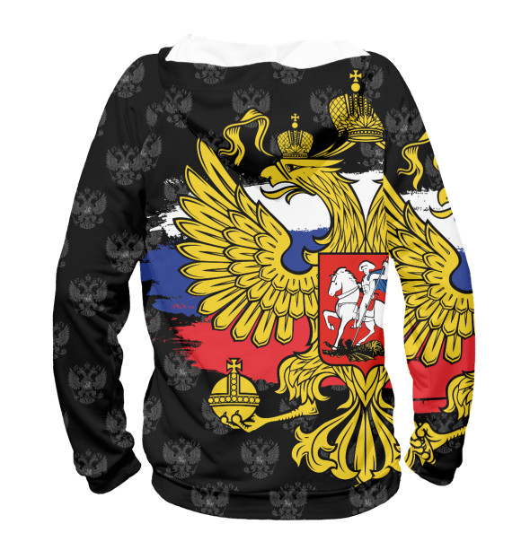 Женское худи с изображением Валерий (герб России) цвета Белый