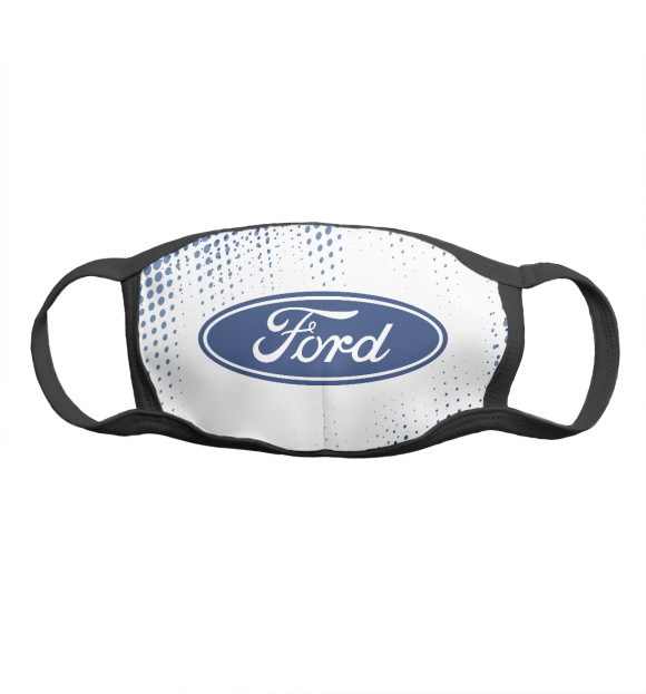 Маска тканевая с изображением Ford / Форд цвета Белый