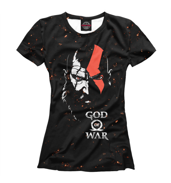 Футболка для девочек с изображением God of War цвета Белый