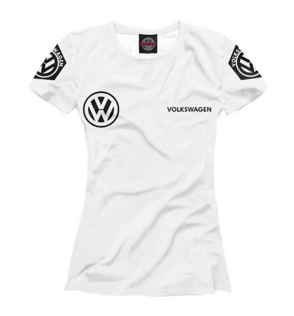 Футболка для девочек с изображением Volkswagen цвета Белый