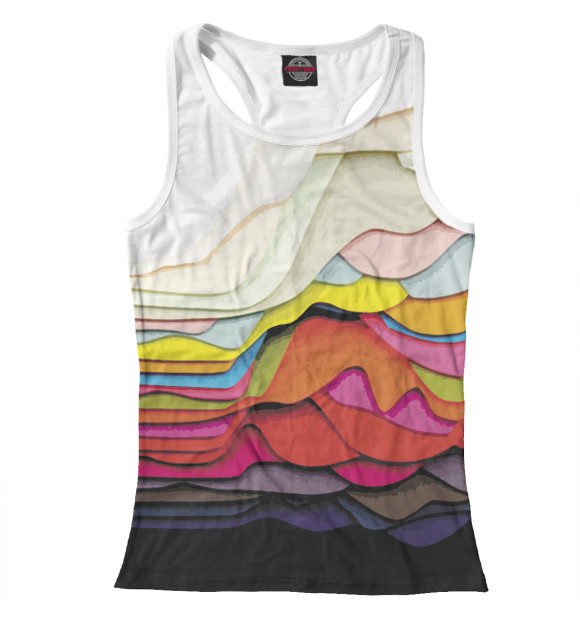 Женская майка-борцовка с изображением Color цвета Белый