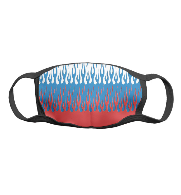 Маска тканевая с изображением Россия (огонь) цвета Белый