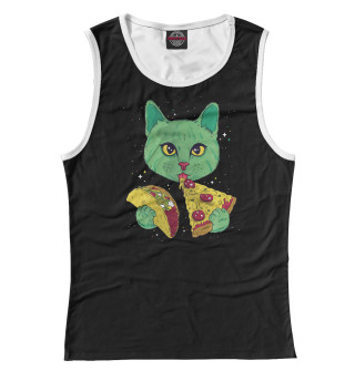 Cat Eating Pizza and Taco