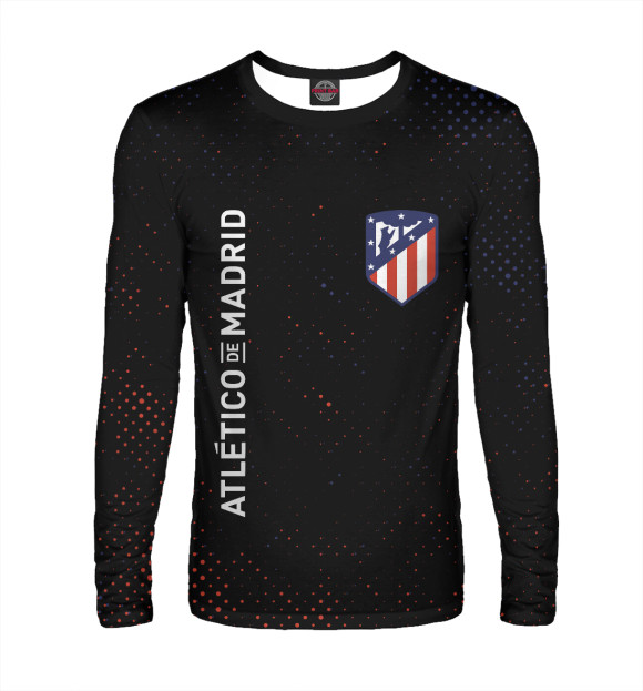 Мужской лонгслив с изображением Atletico Madrid / Атлетико цвета Белый