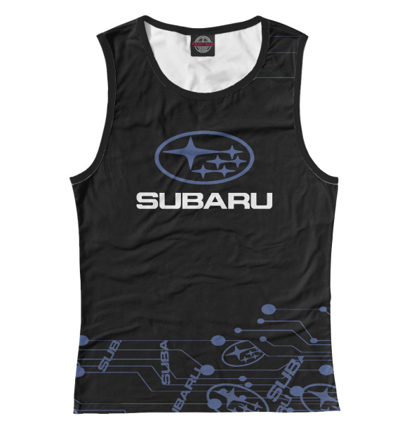 Майка для девочки с изображением Subaru цвета Белый