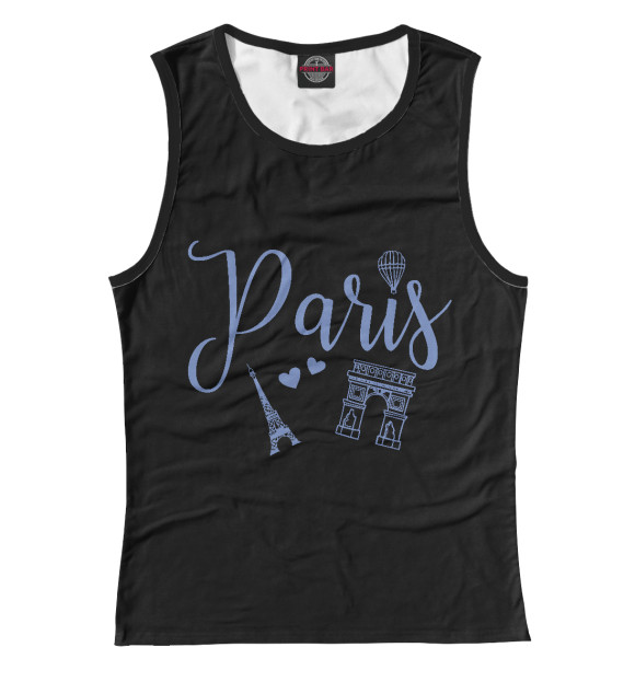 Майка для девочки с изображением Love Paris цвета Белый