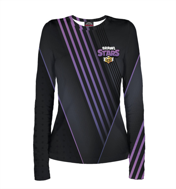 Женский лонгслив с изображением Brawl Stars цвета Белый