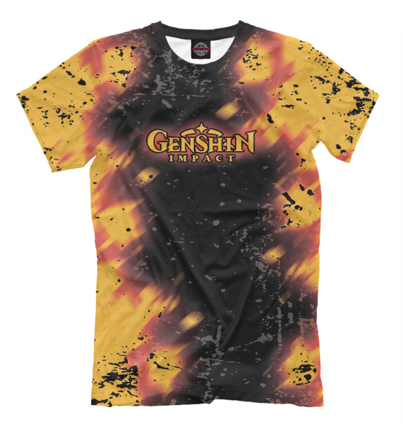 Футболка для мальчиков с изображением Genshin Impact цвета Белый