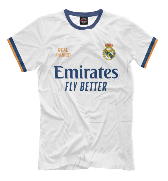 Мужская футболка с изображением Real Madrid 2022 цвета Белый