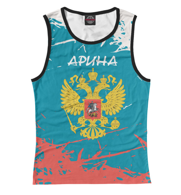 Майка для девочки с изображением Символика РФ АРИНА цвета Белый
