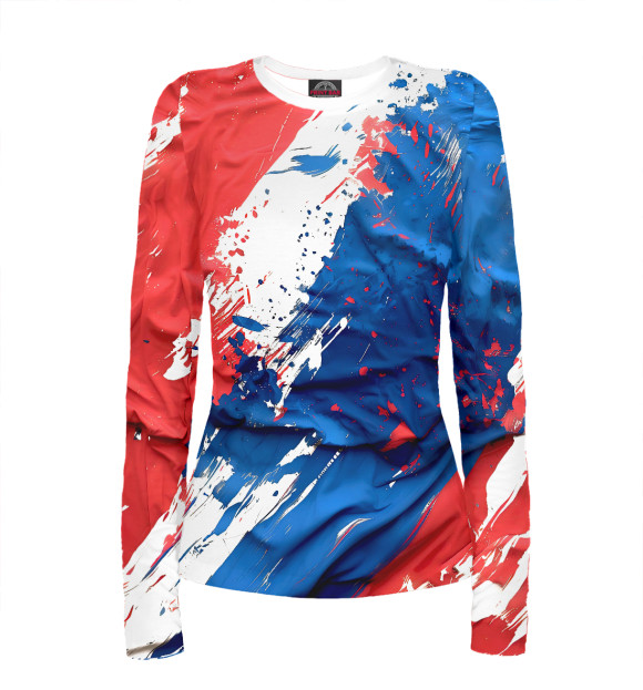 Женский лонгслив с изображением ImFromRussia цвета Белый