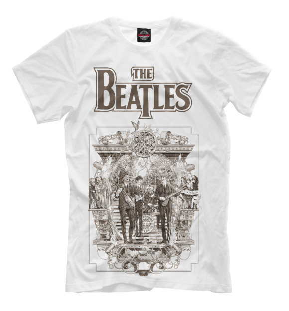 Мужская футболка с изображением The Beatles цвета Белый