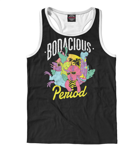 Мужская майка-борцовка с изображением Bodacious period цвета Белый