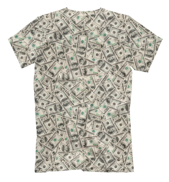 Мужская футболка с изображением Доллары цвета Белый