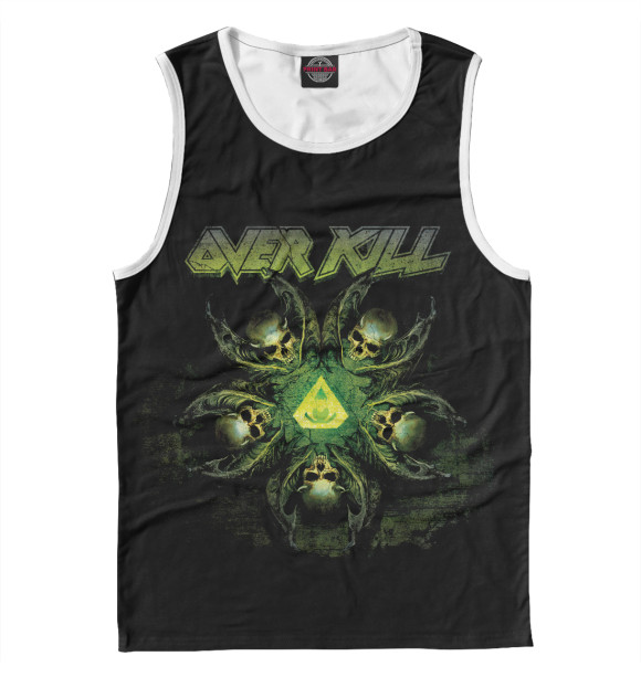 Майка для мальчика с изображением Overkill цвета Белый