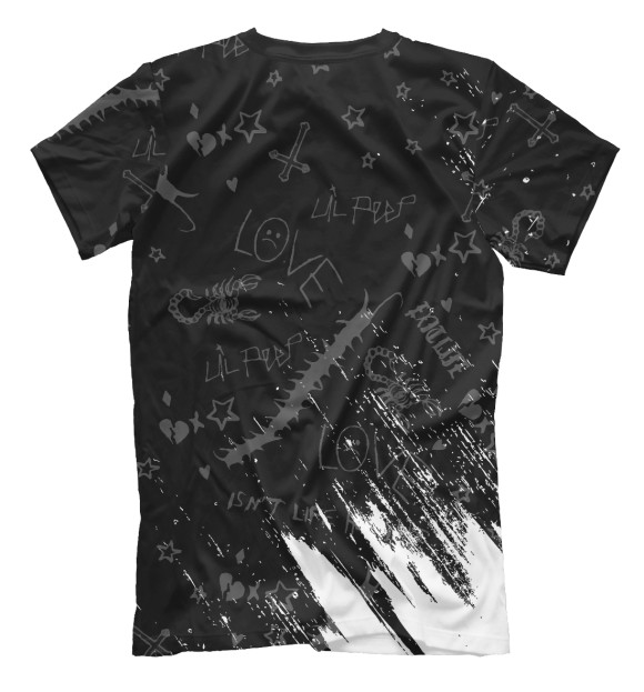 Мужская футболка с изображением Lil Peep | Лил Пип цвета Белый