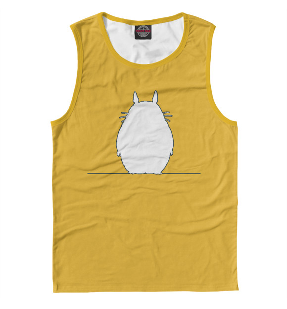 Мужская майка с притом Тоторо цвета Белый Мужская майка с изображением Тоторо цвета Белый