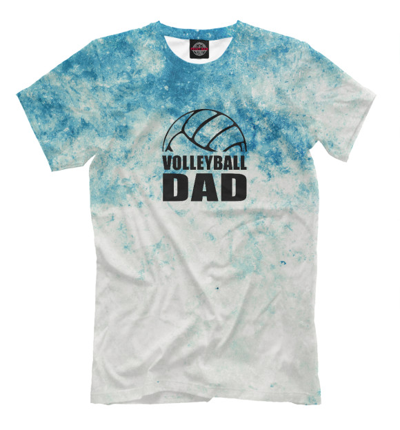 Мужская футболка с изображением Volleyball Dad цвета Белый