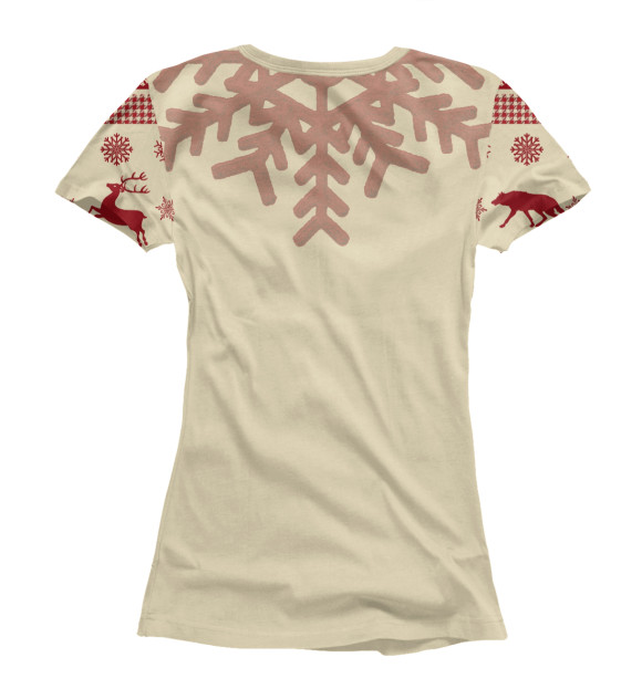 Женская футболка с изображением Никаких оленей цвета Белый