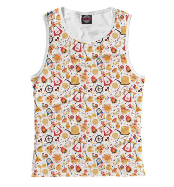 Майка для девочки с изображением Масленица цвета Белый