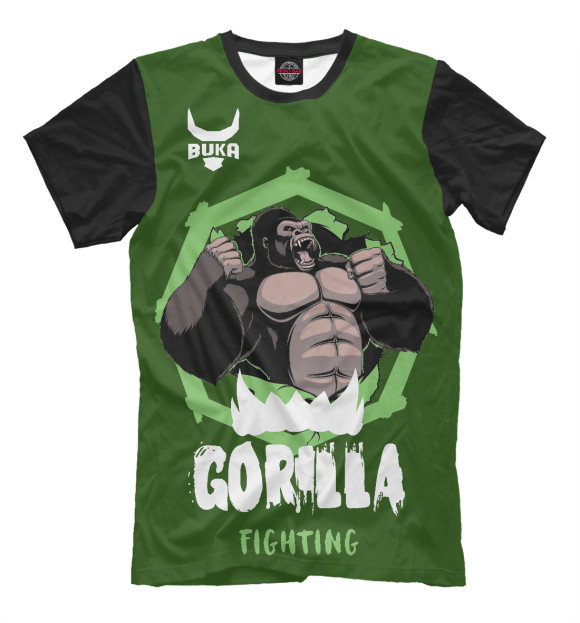 Футболка для мальчиков с изображением Gorilla Fighting цвета Белый