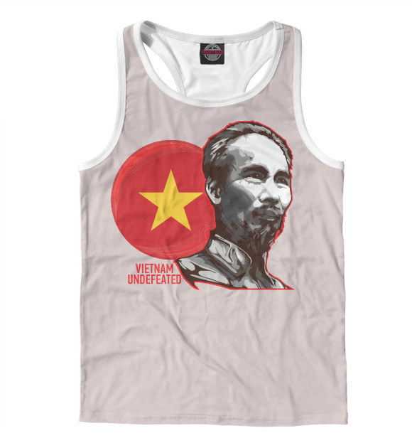 Мужская майка-борцовка с изображением Хошимин цвета Белый