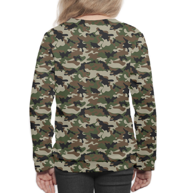 Свитшот для девочек с изображением Военная разведка цвета Белый