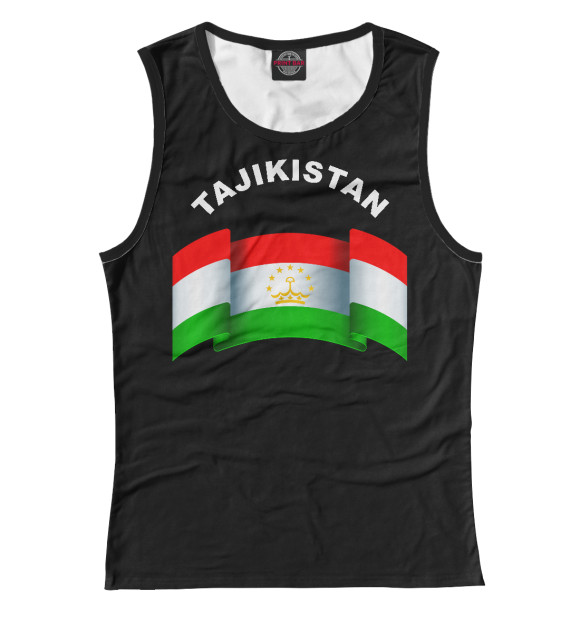 Женская майка с изображением Tajikistan цвета Белый