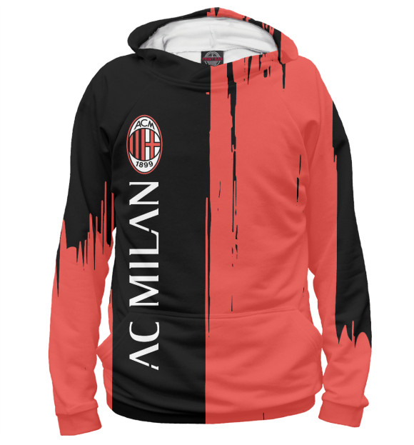 Мужское худи с изображением AC Milan цвета Белый