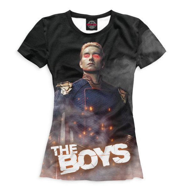Женская футболка с изображением The boys Патриот цвета Белый
