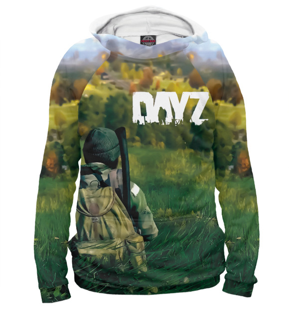 Женское худи с изображением DayZ цвета Белый