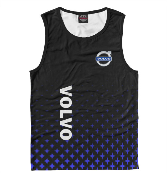 Мужская майка с изображением VOLVO, ВОЛЬВО цвета Белый