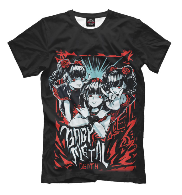 Мужская футболка с изображением BABYMETAL цвета Белый